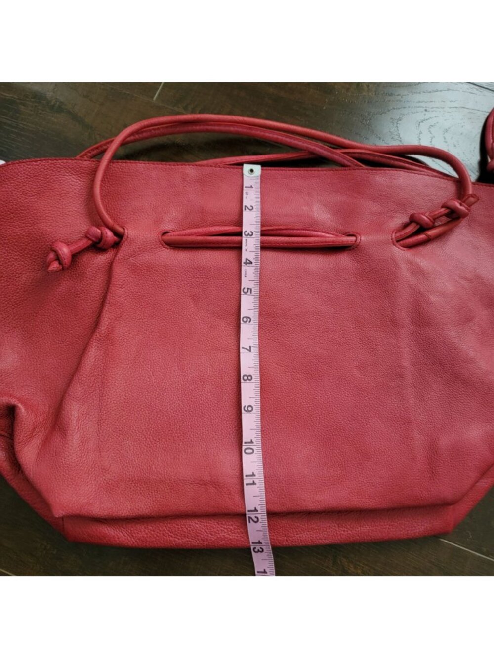 Free People Head Over Heels Tote Boho Chic Convertible Leather Red Lip - Picture 4 of 7